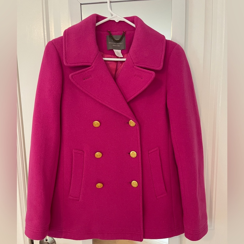 J.Crew wool blend pink peacoat - size 0